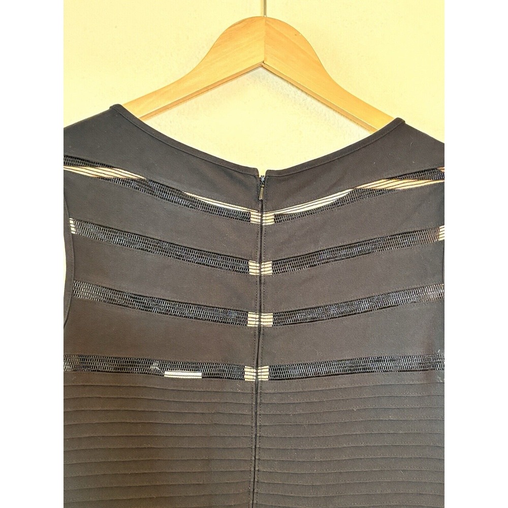 Vintage Y2K Tadashi Shoji Mesh Bodycon Dress Womens Size M Fit Flare‎ Mini - Picture 5 of 9